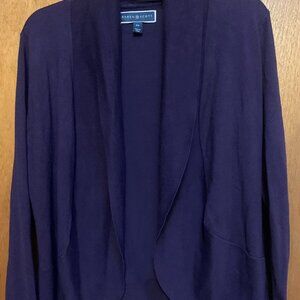 Karen Scott-Collar Cardigan PS Purple